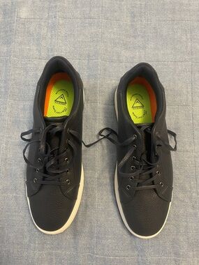 Men's Navy Blue Lace-Up Casual Dress Sneakers - Comfort Insole